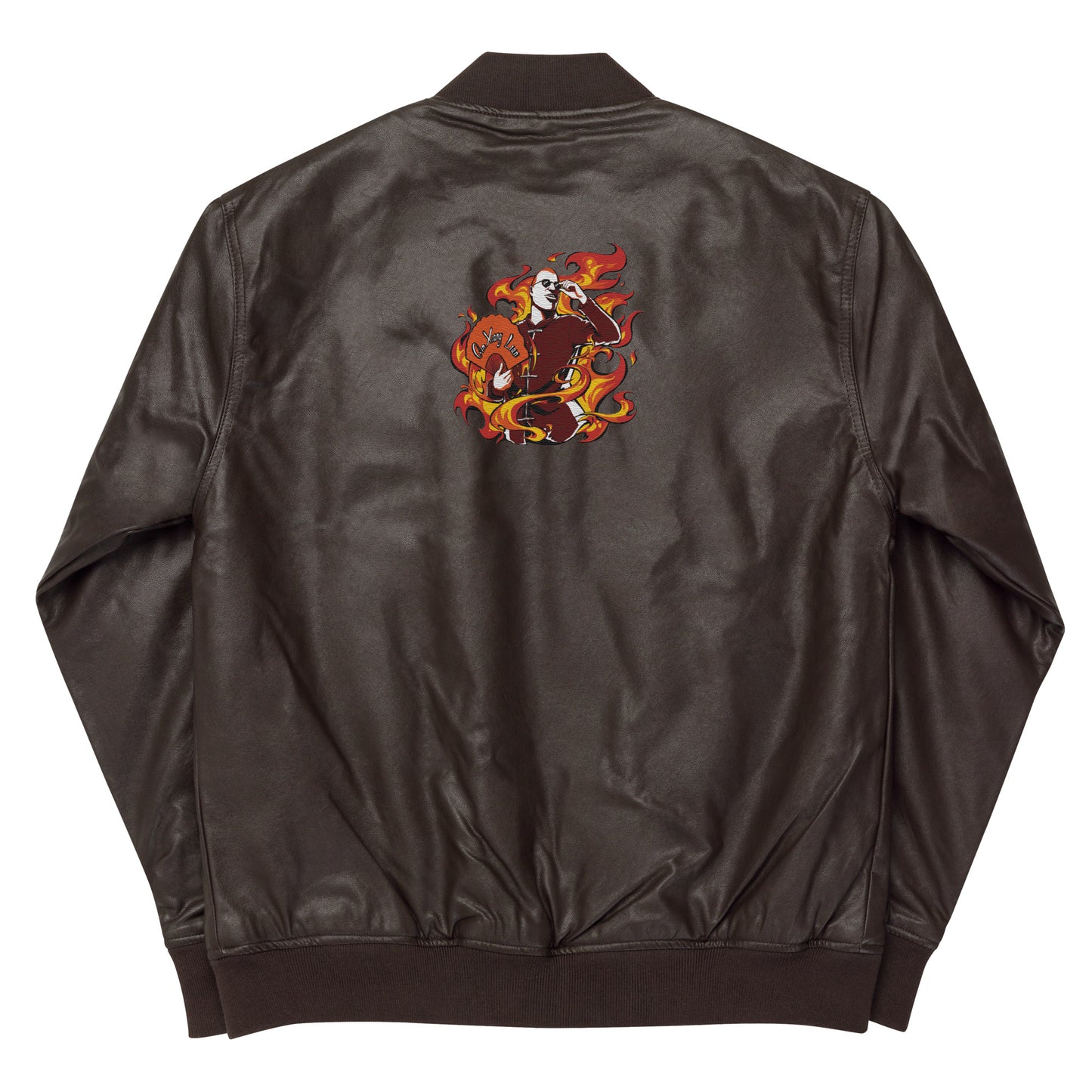 Chinese Eggman Leather Bomber Jacket